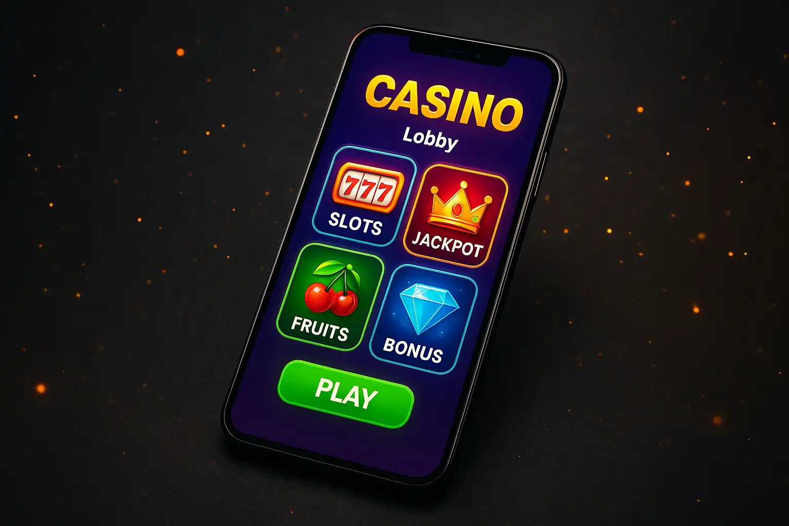 Smartphone screen showing the Ragnabet casino app lobby with slot icons